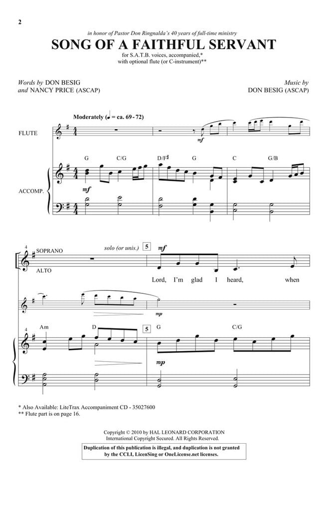 Song of a Faithful Servant